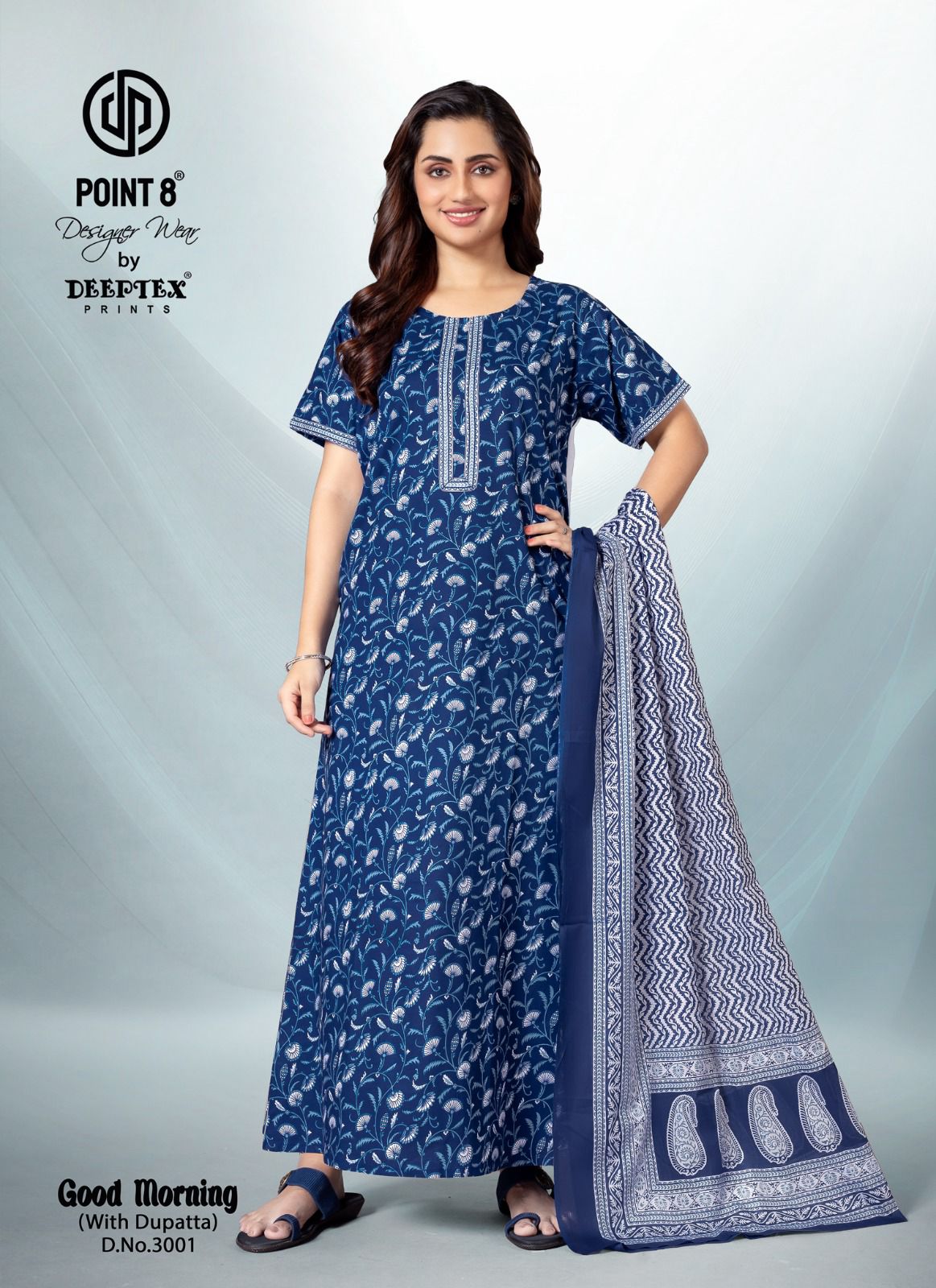 Good Morning Vol 2 By Deeptex Cotton Printed Wholesale Nighty With Dupatta In India